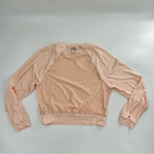Joy Lab | Mesh Back Crewneck Longsleeve Pullover